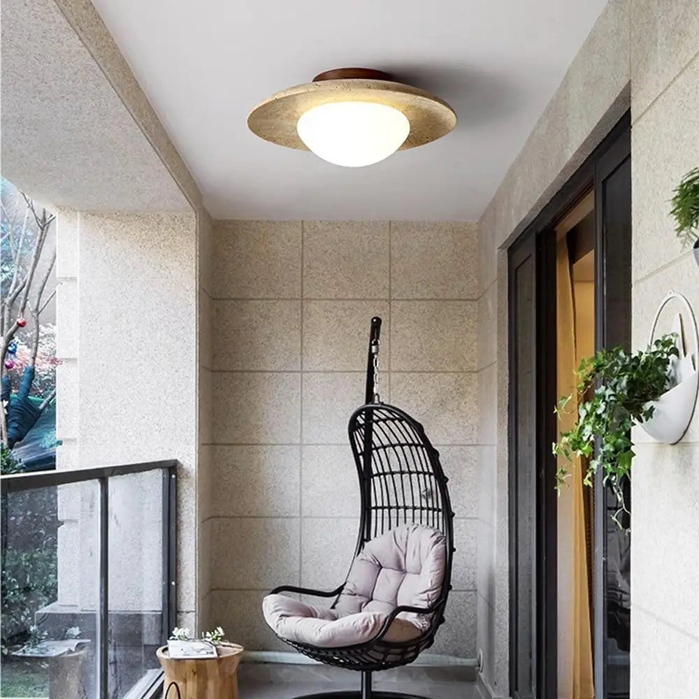 Nordic Stone Marble Ceiling Lamp Bedroom Corridor Modern Flush Mounted Ceiling Light Vintage Hallway Indoor Lighting luces led