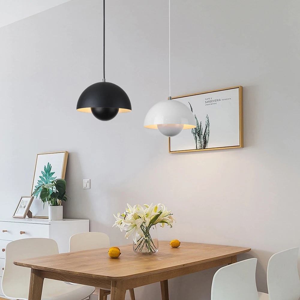 Semicircular E27 Pendant Lights Modern Hanging Lamp Nordic Droplight Chandeliers for Home Bedroom Restaurant Indoor Lighting