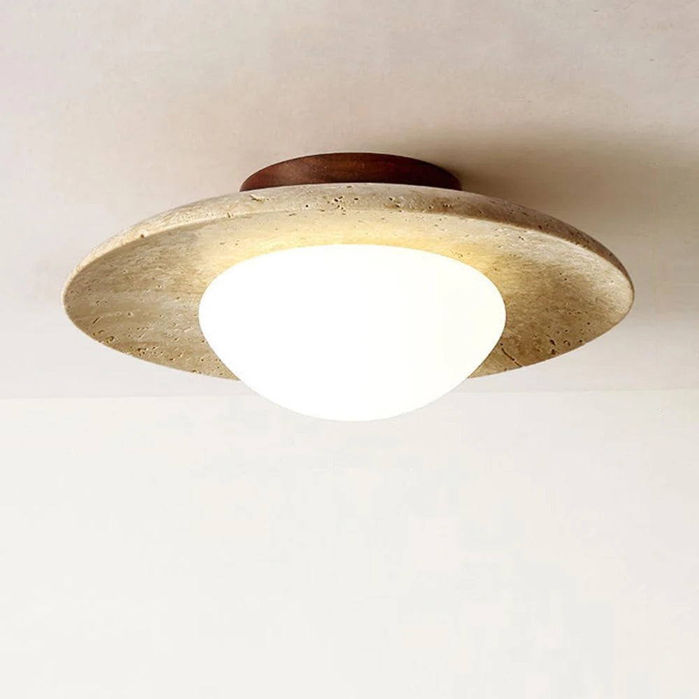 Nordic Stone Marble Ceiling Lamp Bedroom Corridor Modern Flush Mounted Ceiling Light Vintage Hallway Indoor Lighting luces led