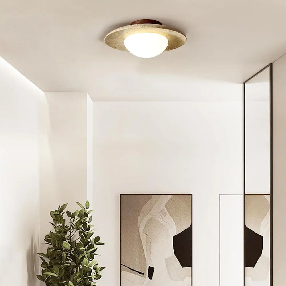 Nordic Stone Marble Ceiling Lamp Bedroom Corridor Modern Flush Mounted Ceiling Light Vintage Hallway Indoor Lighting luces led
