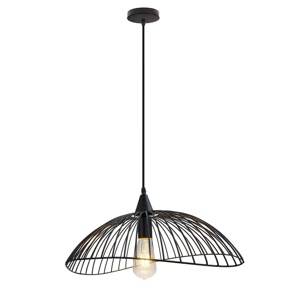 Creative Linar Hat Pendant Lamp Minimalist Modern Dining Room Bedroom Pendant Light Industrial Chandelier Art Decor Hanging Lamp