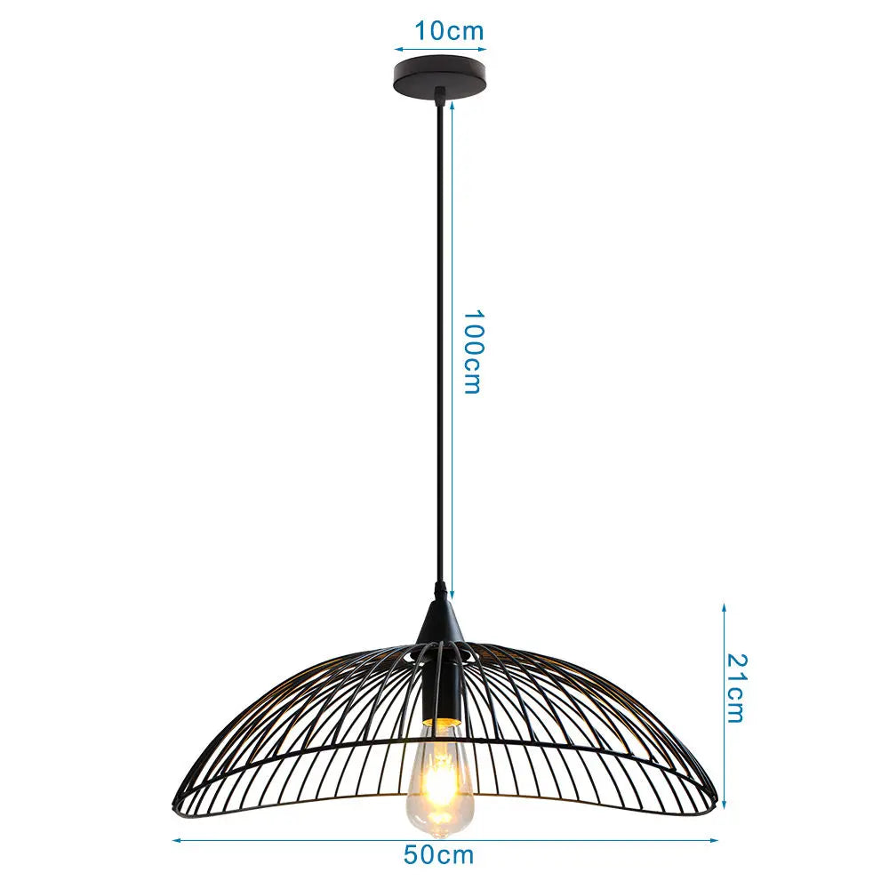 Creative Linar Hat Pendant Lamp Minimalist Modern Dining Room Bedroom Pendant Light Industrial Chandelier Art Decor Hanging Lamp