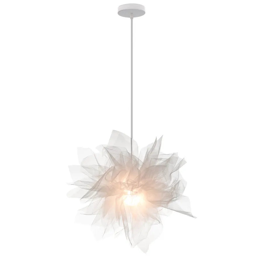 Gauze Flower Chandeliers Nordic Mesh Pendant Lights Modern Art Deco for Bedroom Living Children's Room E27 Ceiling Hanging Lamp