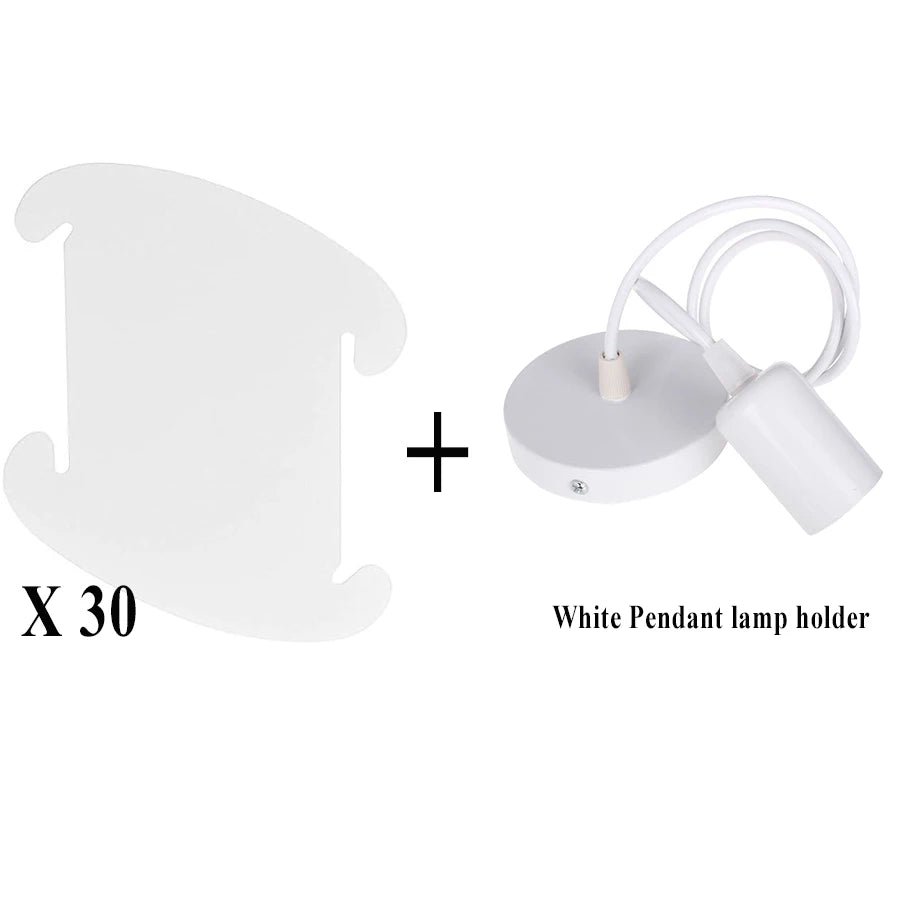Modern Creative IQ DIY Puzzle Light Nordic Pendant Lamp Shade Decoration Chandelier Hanging Lighting Home Accessories