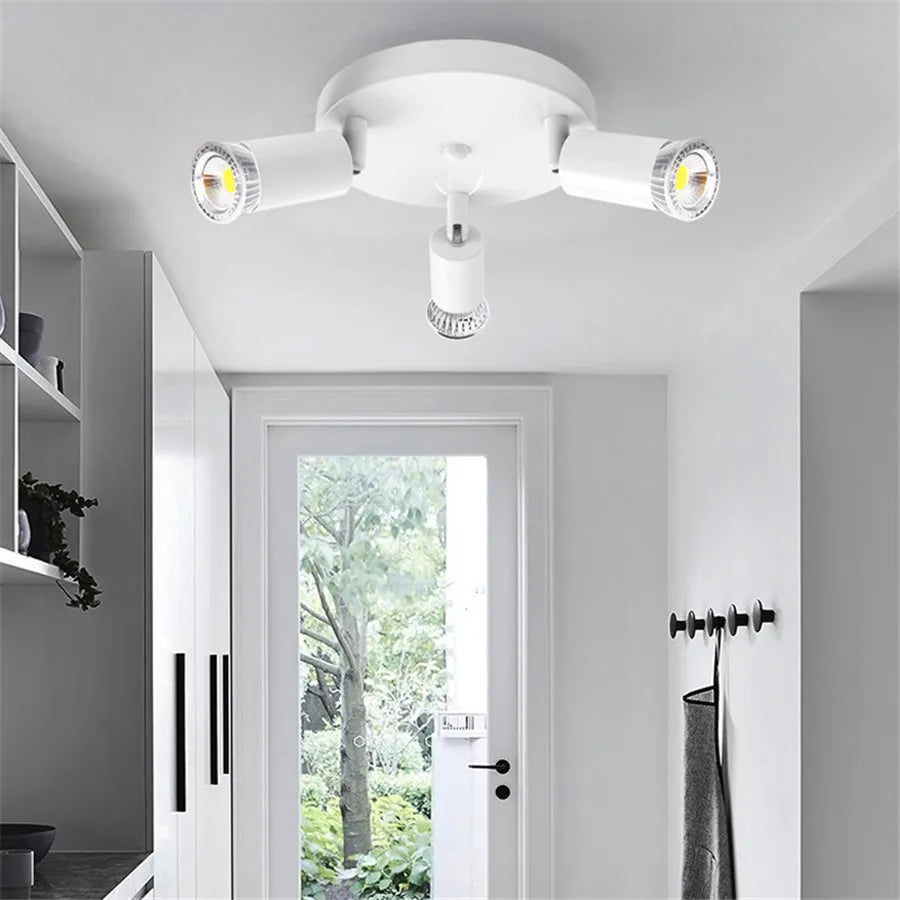 Nordic Modern Luces E27 Ceiling Lights for Cloakroom Living Room Kitchen Porch Ceiling Lamps Plafon Led Techo Rotation Angle