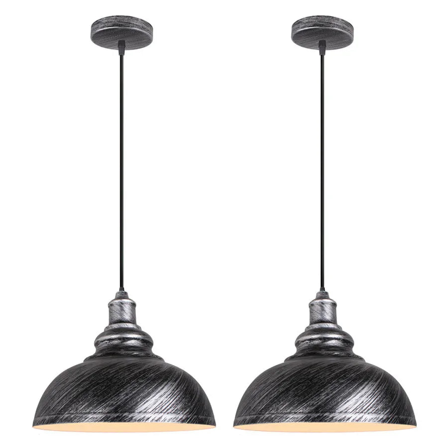 2pcs/lot American Loft Iron Pendant Lights Dining Room Store Cafe Pendant Lamp Cover Industrial Retro Kitchen Hanging Lamp Decor