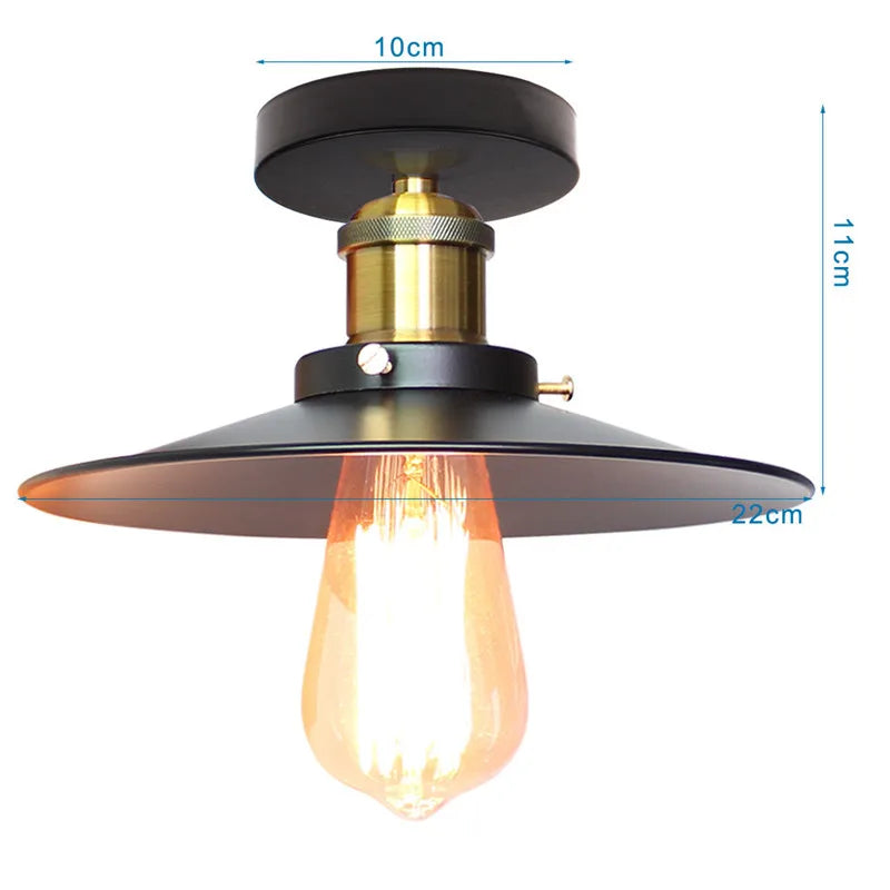 Industrial Ceiling Lamp Vintage Chandelier Retro Attic Interior Lighting American Country Restaurant Bedroom Lights Fixture