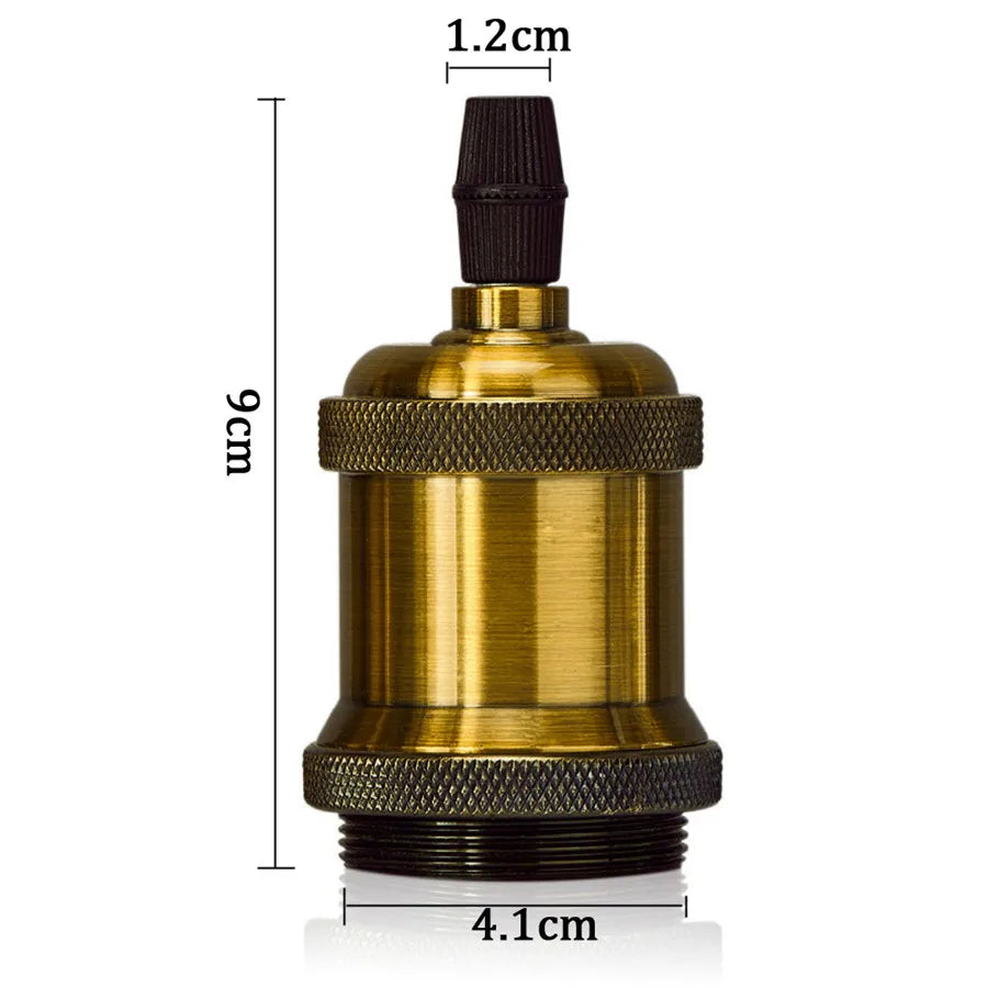 E27 Lamp Holder Vintage Edison Bulb Base Fittings e27 Screw 110V 220V DIY Aluminum Light Socket Industrial Retro Decor Fixture