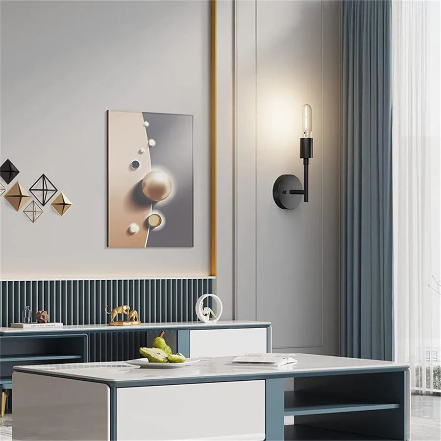 Vintage 1/3 Light Bathroom Mirror Lamp Black Metal Modern Wall Light Indoor Aisle Hallway Living Room Bedroom Decor Wall Lamp