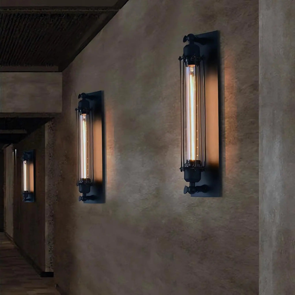 Retro Industrial Iron Wall Light Corridor Staircase Restaurant Loft Wall Sconce Bedroom Bedside Lamp Home Decor Indoor Lighting