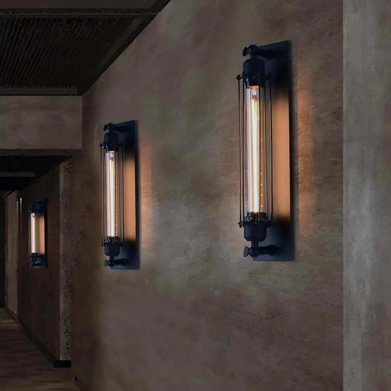 Retro Industrial Iron Wall Light Corridor Staircase Restaurant Loft Wall Sconce Bedroom Bedside Lamp Home Decor Indoor Lighting