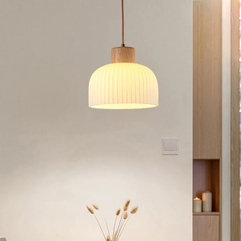 Nordic Minimalist Glass Pendant Lights Japanese LED Hanging Lamps for Dining Living Room Kitchen Bedside Light Home Decoration