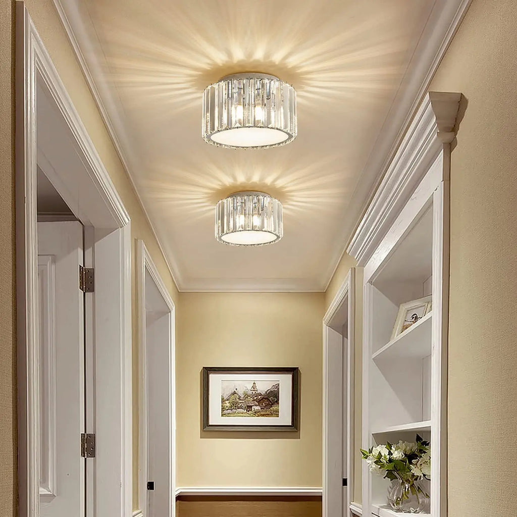 Modern Simple Crystal Ceiling Lamp Ceiling Chandelier Dining Living Room Bedroom Aisle Corridor Decor LED Light Indoor Lighting
