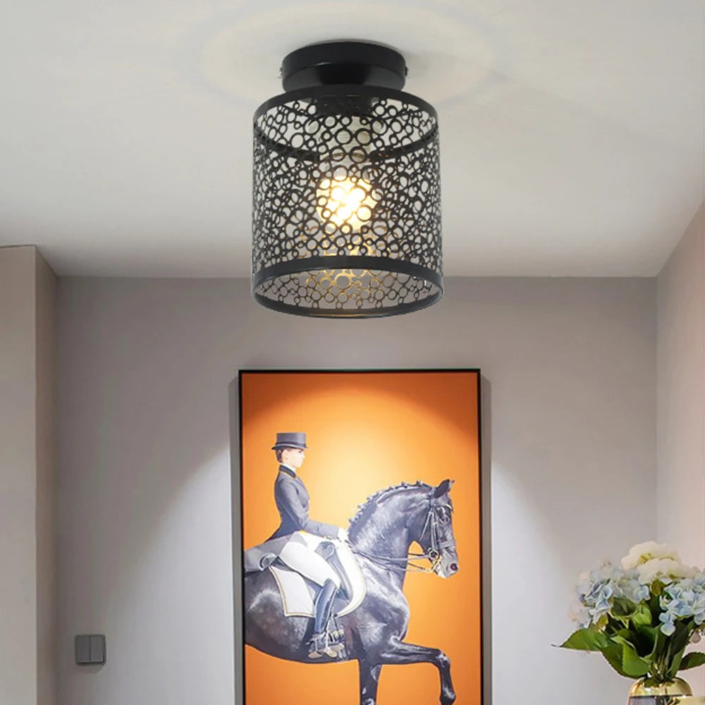 Modern Nordic E27 LED Ceiling Lights Lighting Industrial Vintage Loft Ceiling Lmap Shade Home Bedroom Living Room Kitchen Decor
