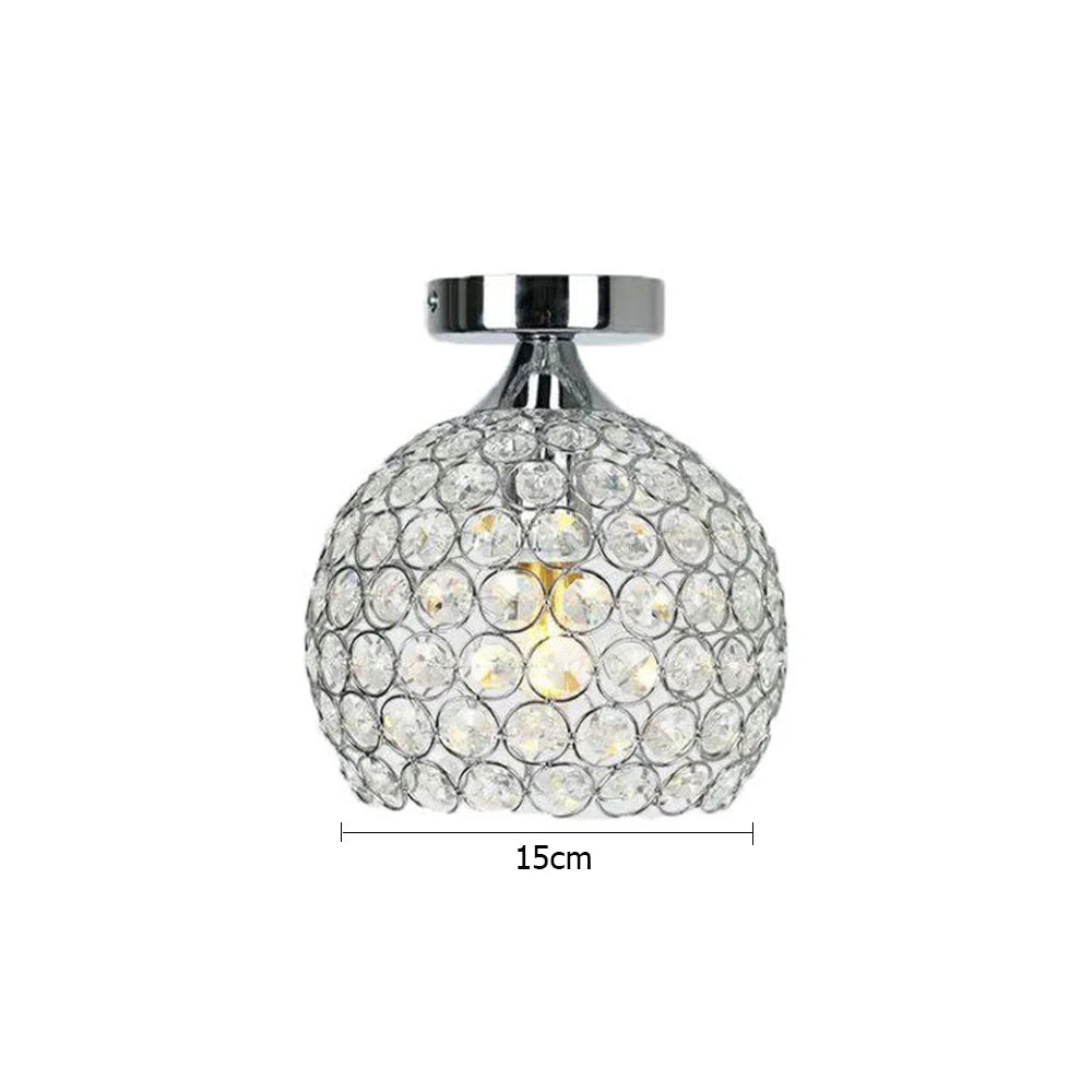 Modern Crystal Ceiling Lights Diamond Shape Ceiling Lamp for Home Decoration Balcony Porch Corridor Lighting Fixture e27