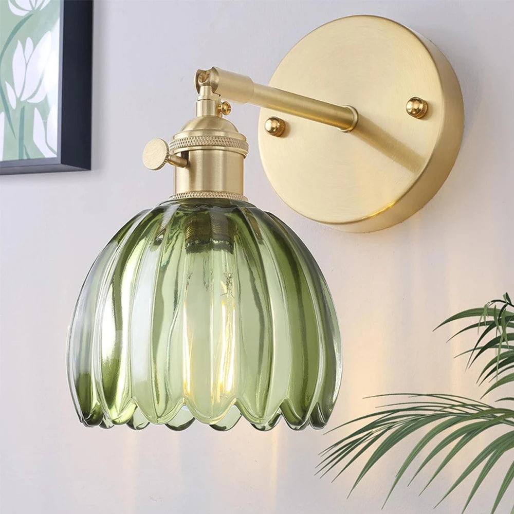 Modern Led Glass Wall Lamp Nordic Wall Light Minimalist Living Bedroom Bedside Wall Sconce Dining Kitchen Indoor Light Fixture