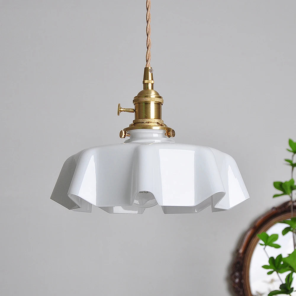 Nordic Retro Glass Pendant Light Fixtures Bedroom Living Room Kitchen Home Modern Colorful Glass Hanging Lamp Lighting Fixtures