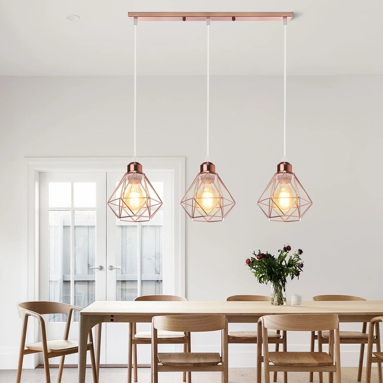 3 Holes DIY Ceiling Lamp Base Canopy Plate Chandeliers Light Fittings Rectangular Straight Pendant Hanging Lighting Accessories