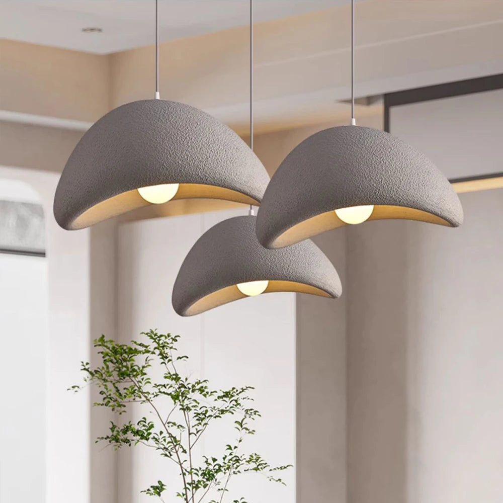 Japanese Wabi Sabi Chandelier Modern Minimalist Dining Living Room Pendant Light Shade Nordic Bedroom E27 Hanging Lamp Fixture