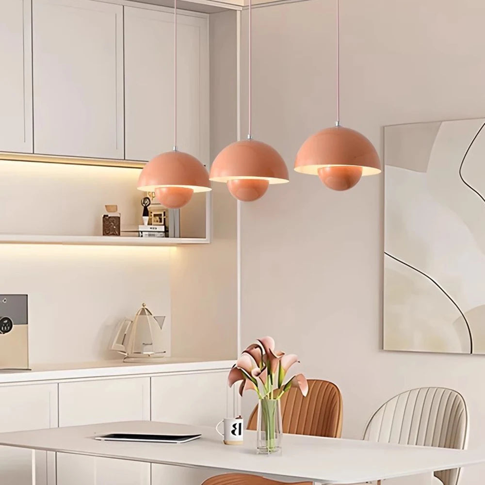 Semicircular E27 Pendant Lights Modern Hanging Lamp Nordic Droplight Chandeliers for Home Bedroom Restaurant Indoor Lighting