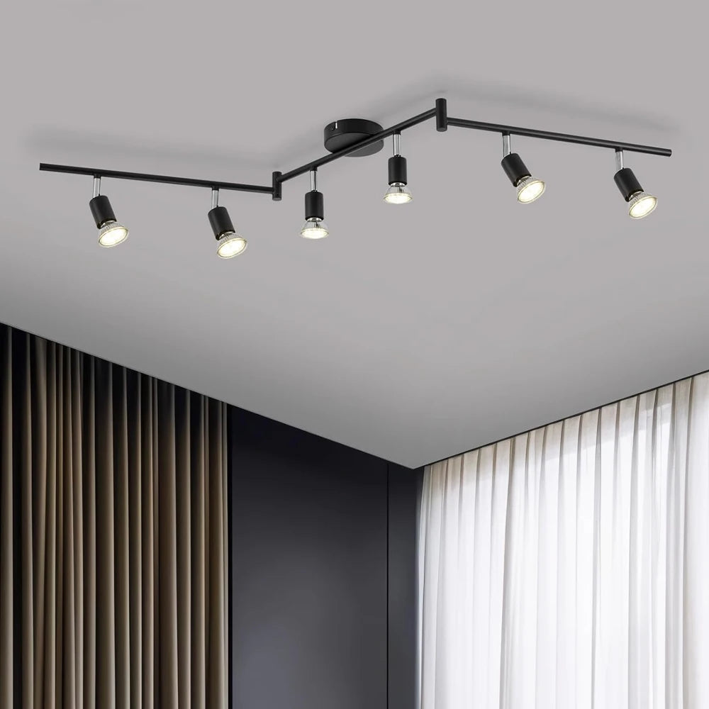 Rotatable GU10 LED Ceiling Light Spotlight Modern Angle Adjustable Ceiling Lamp for Kitchen Living Room Store Home Lighting Deco