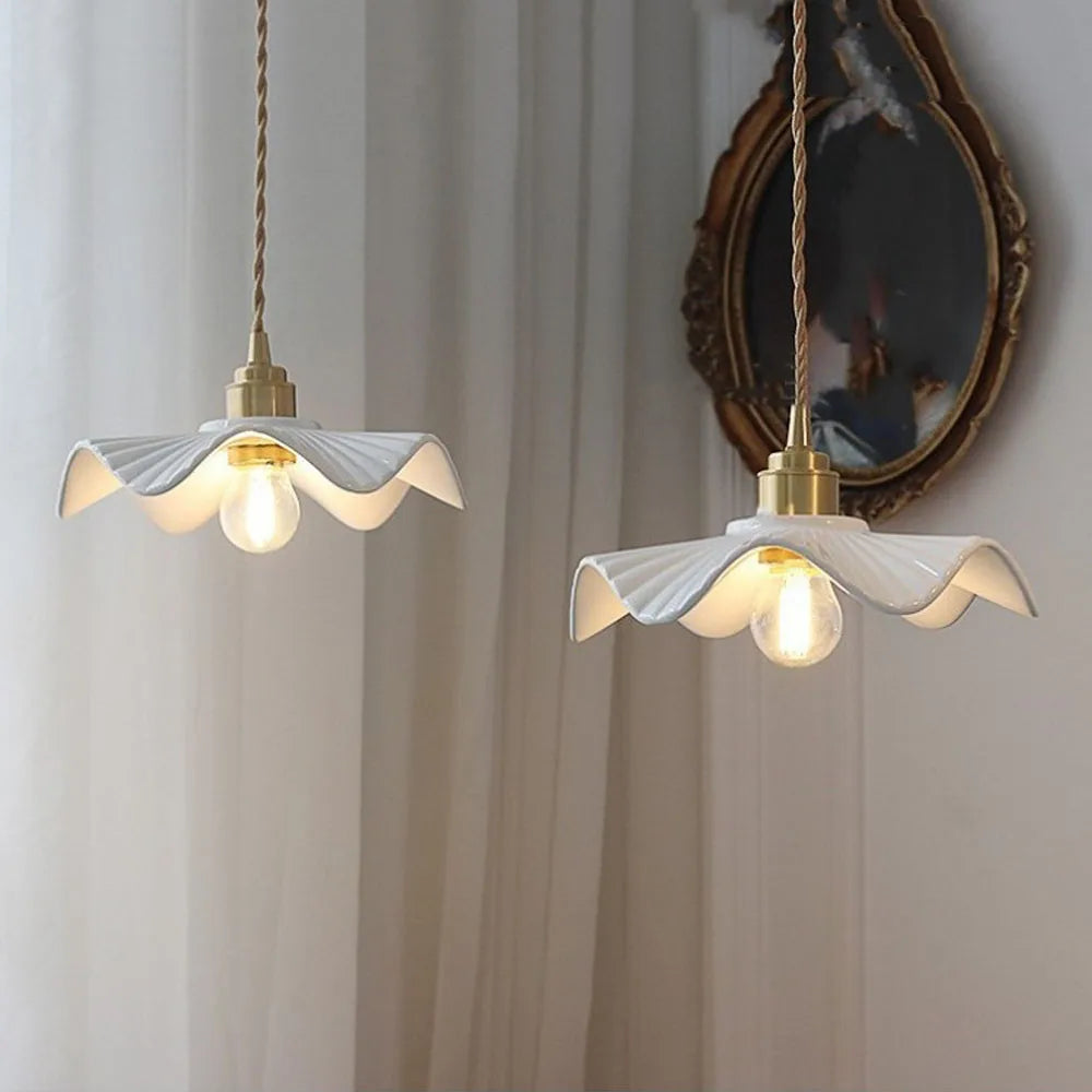 Ceramic Pendant Light for Kitchen Dining Room Restaurant Hanging Lamp Modern Ceiling Chandelier Home Indoor Bedroom Living Room