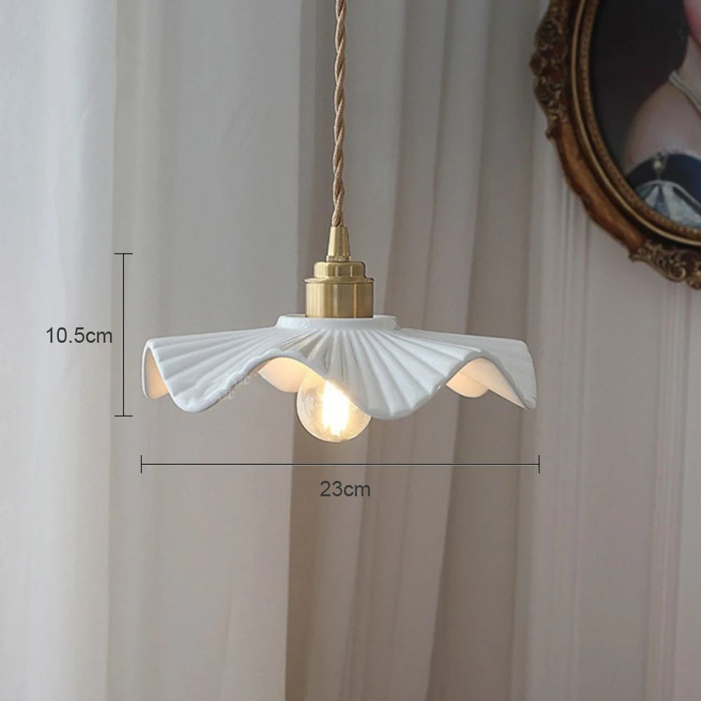 Ceramic Pendant Light for Kitchen Dining Room Restaurant Hanging Lamp Modern Ceiling Chandelier Home Indoor Bedroom Living Room