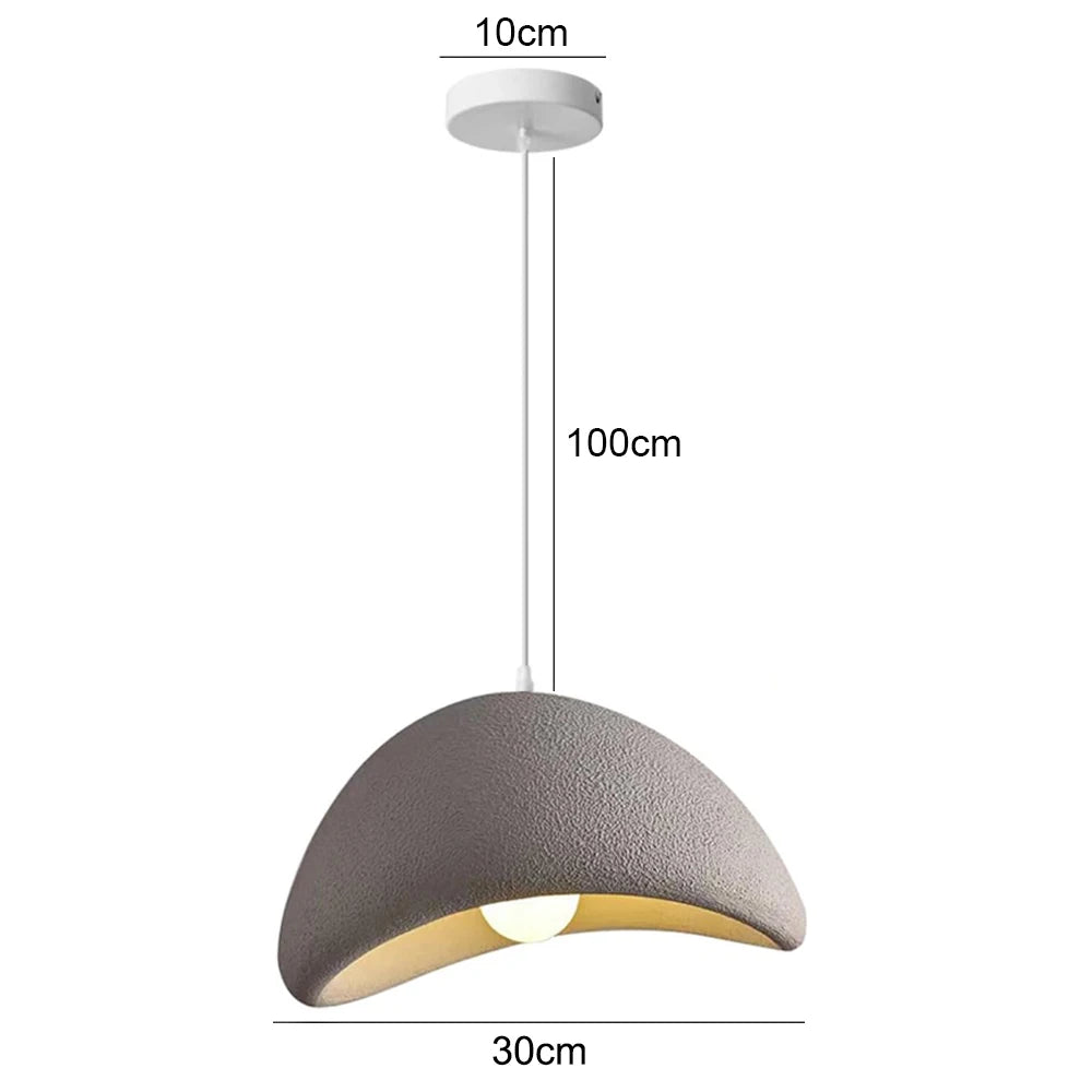 Japanese Wabi Sabi Chandelier Modern Minimalist Dining Living Room Pendant Light Shade Nordic Bedroom E27 Hanging Lamp Fixture