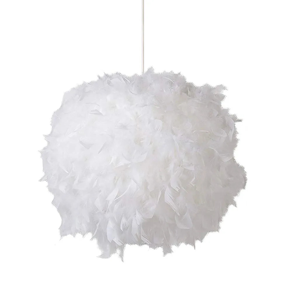 Mordern Feather Pendant Lamp Fairy Hanging Light E27 Lamp Holder for Bedroom Dining Room Cloakroom Shop Chandelier Art Decor