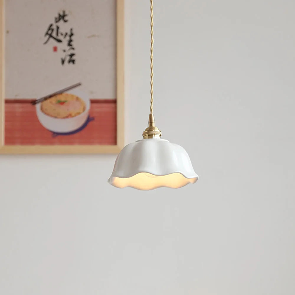 Ceramic Pendant Light for Kitchen Dining Room Restaurant Hanging Lamp Modern Ceiling Chandelier Home Indoor Bedroom Living Room