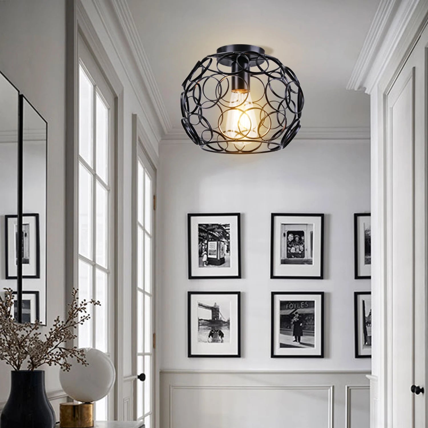 Modern Nordic Ceiling Light Fixture Vintage E27 LED Ceiling Lamp Chandelier for Kitchen Living Room Decor Suspension Luminaire
