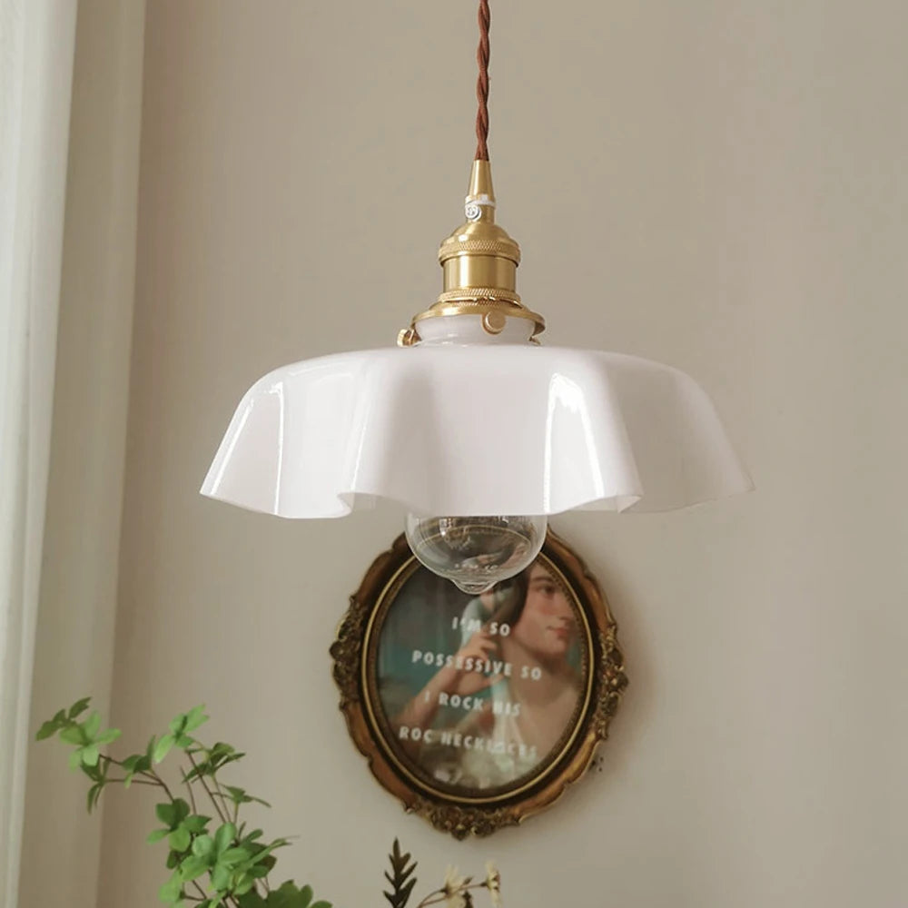 Nordic Retro Glass Pendant Light Fixtures Bedroom Living Room Kitchen Home Modern Colorful Glass Hanging Lamp Lighting Fixtures
