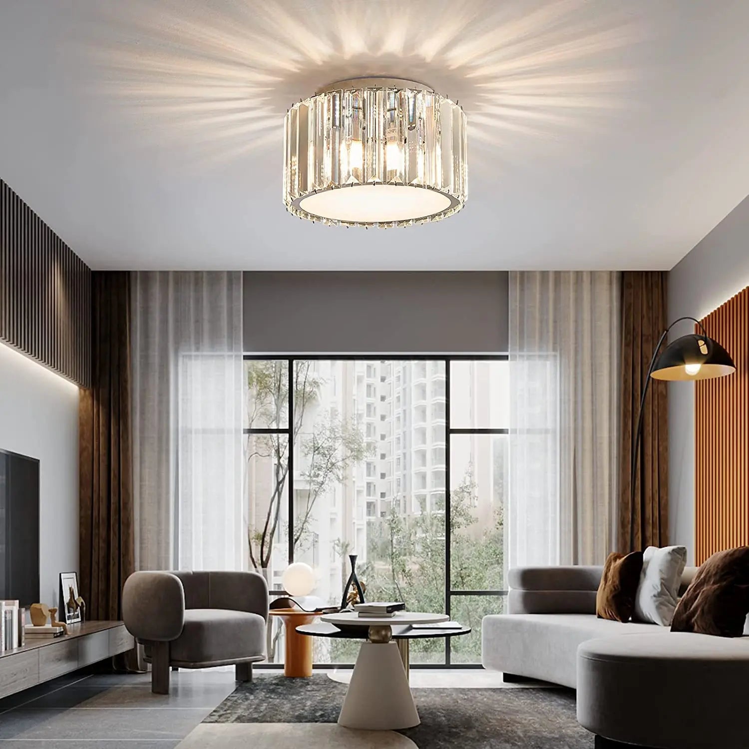 Modern Simple Crystal Ceiling Lamp Ceiling Chandelier Dining Living Room Bedroom Aisle Corridor Decor LED Light Indoor Lighting