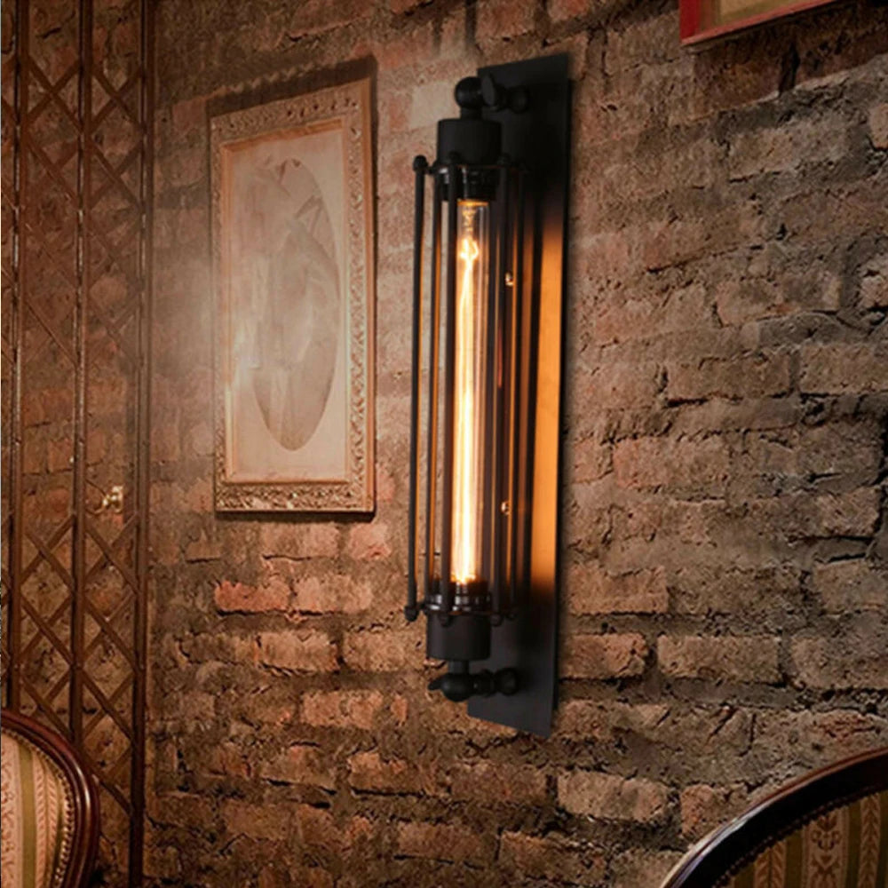 Retro Industrial Iron Wall Light Corridor Staircase Restaurant Loft Wall Sconce Bedroom Bedside Lamp Home Decor Indoor Lighting