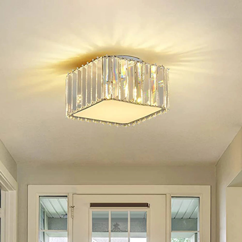 Modern Simple Crystal Ceiling Lamp Ceiling Chandelier Dining Living Room Bedroom Aisle Corridor Decor LED Light Indoor Lighting