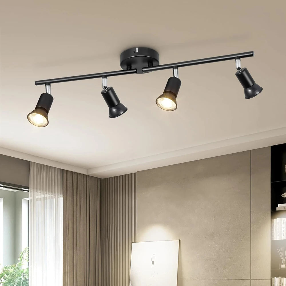 Rotatable GU10 LED Ceiling Light Spotlight Modern Angle Adjustable Ceiling Lamp for Kitchen Living Room Store Home Lighting Deco