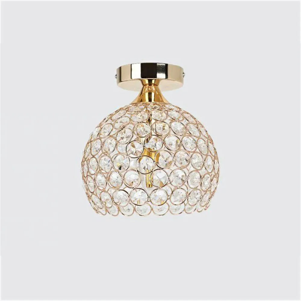 Modern Crystal Ceiling Lights Diamond Shape Ceiling Lamp for Home Decoration Balcony Porch Corridor Lighting Fixture e27