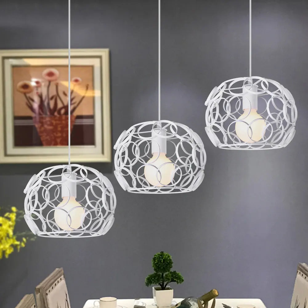 Retro Loft Industrial Pendant Light Modern Metal Cage E27 Hanging Lamp Shade Indoor Lighting Kitchen Living Room Restaurant Deco