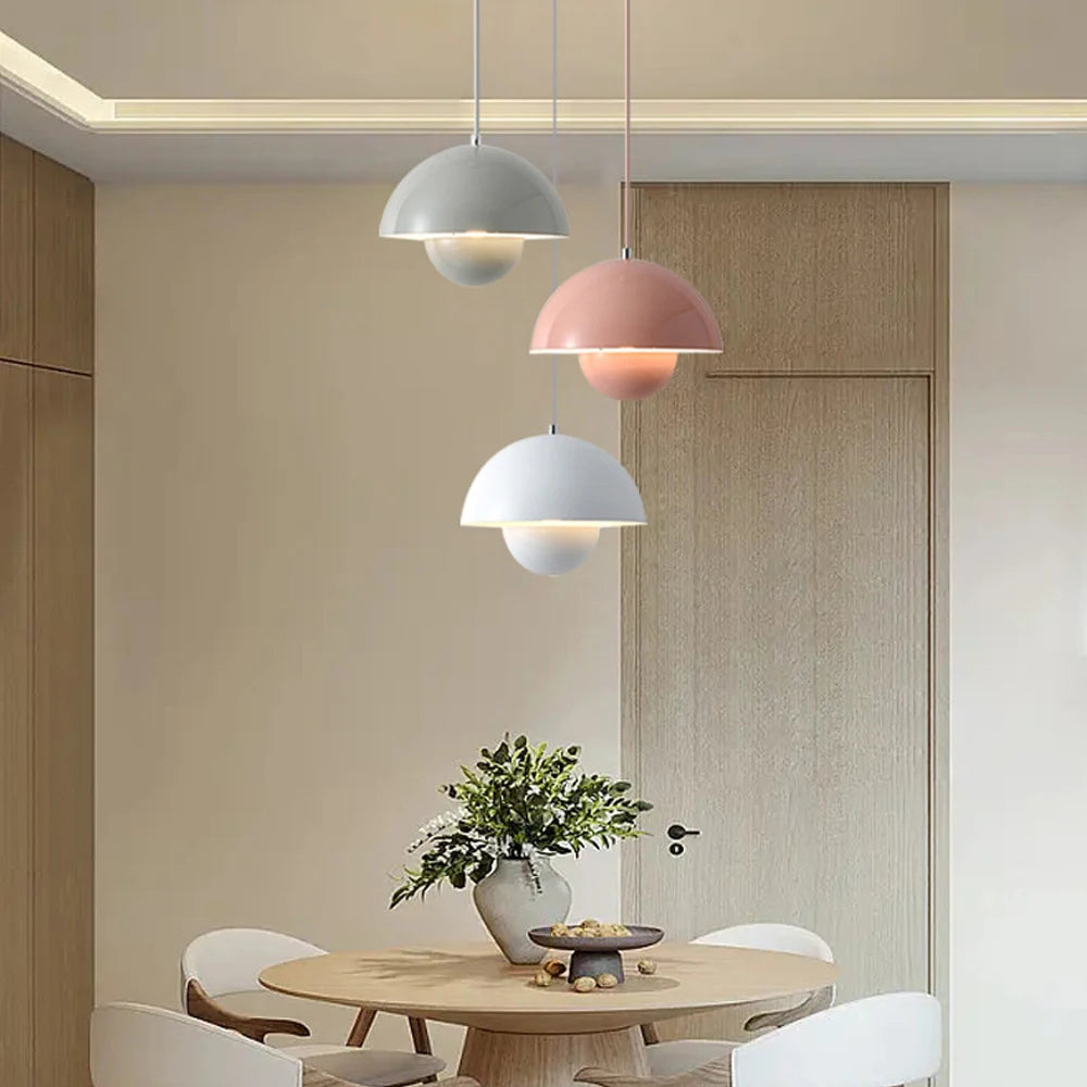 Semicircular E27 Pendant Lights Modern Hanging Lamp Nordic Droplight Chandeliers for Home Bedroom Restaurant Indoor Lighting
