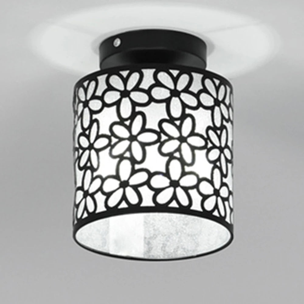 Modern Nordic Ceiling Light Flower Print Loft Ceiling Lamp Shade for Home Bedroom Living Room Kitchen Lighting Art Decor