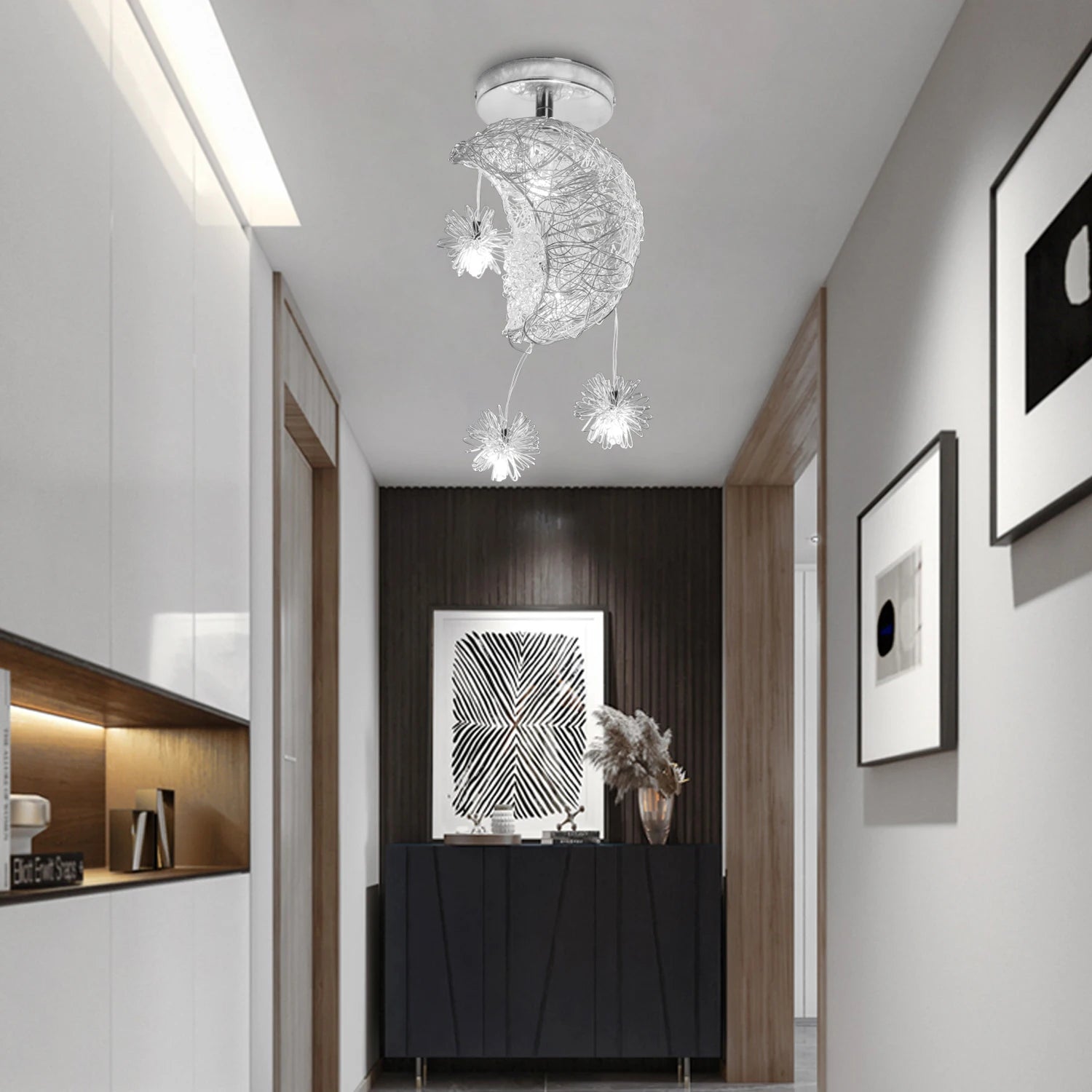 Modern Luxury Ceiling Light Moon Star Ceiling Chandelier Living Room Bedroom Ceiling Lamp Christmas Home Decor Fixture Lighting