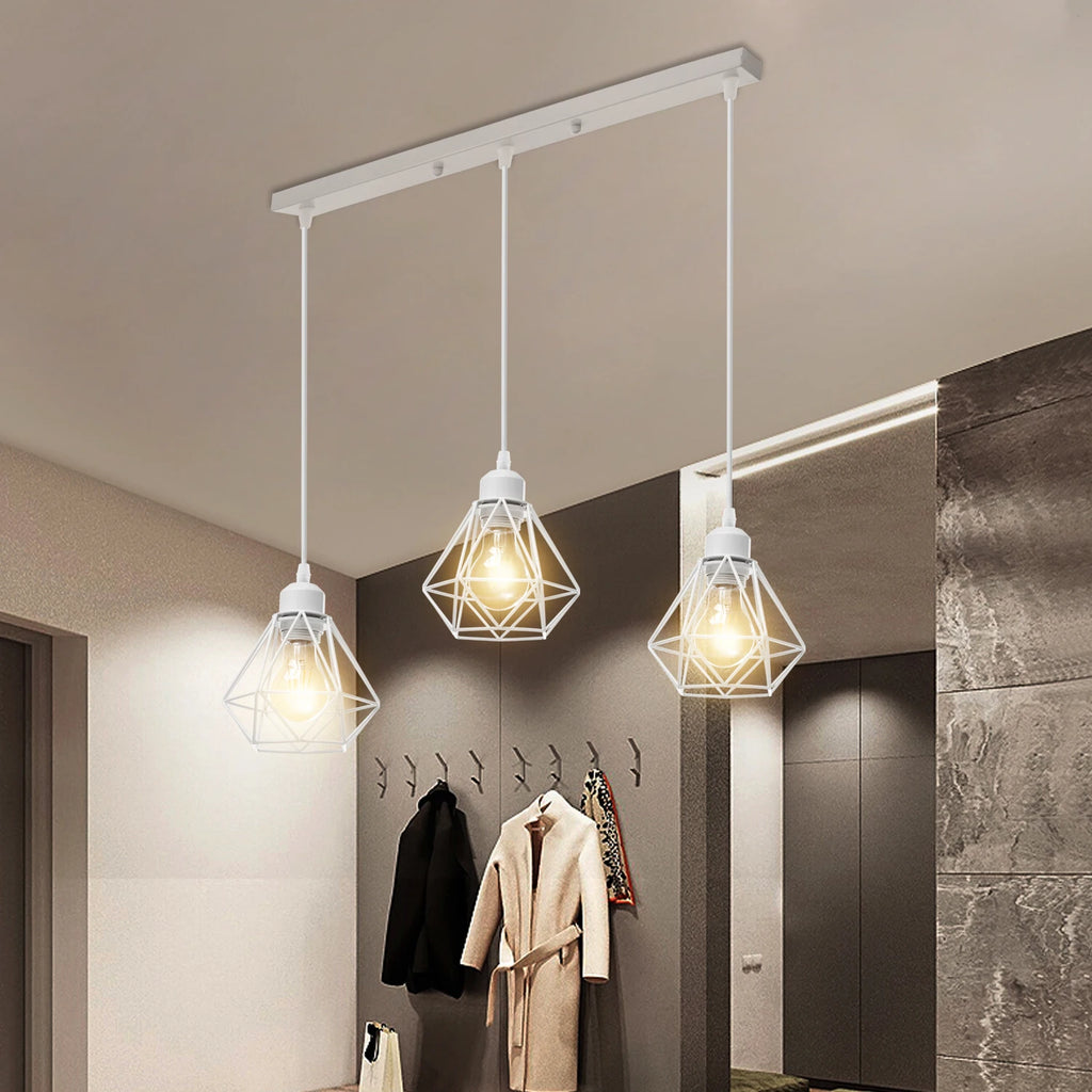 3 Holes DIY Ceiling Lamp Base Canopy Plate Chandeliers Light Fittings Rectangular Straight Pendant Hanging Lighting Accessories