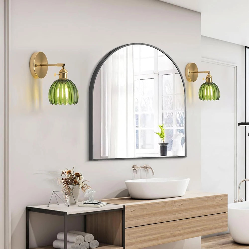 Modern Led Glass Wall Lamp Nordic Wall Light Minimalist Living Bedroom Bedside Wall Sconce Dining Kitchen Indoor Light Fixture