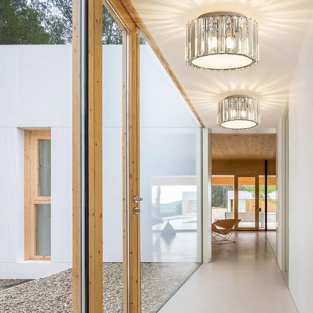 Modern Simple Crystal Ceiling Lamp Ceiling Chandelier Dining Living Room Bedroom Aisle Corridor Decor LED Light Indoor Lighting