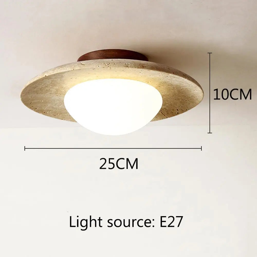 Nordic Stone Marble Ceiling Lamp Bedroom Corridor Modern Flush Mounted Ceiling Light Vintage Hallway Indoor Lighting luces led