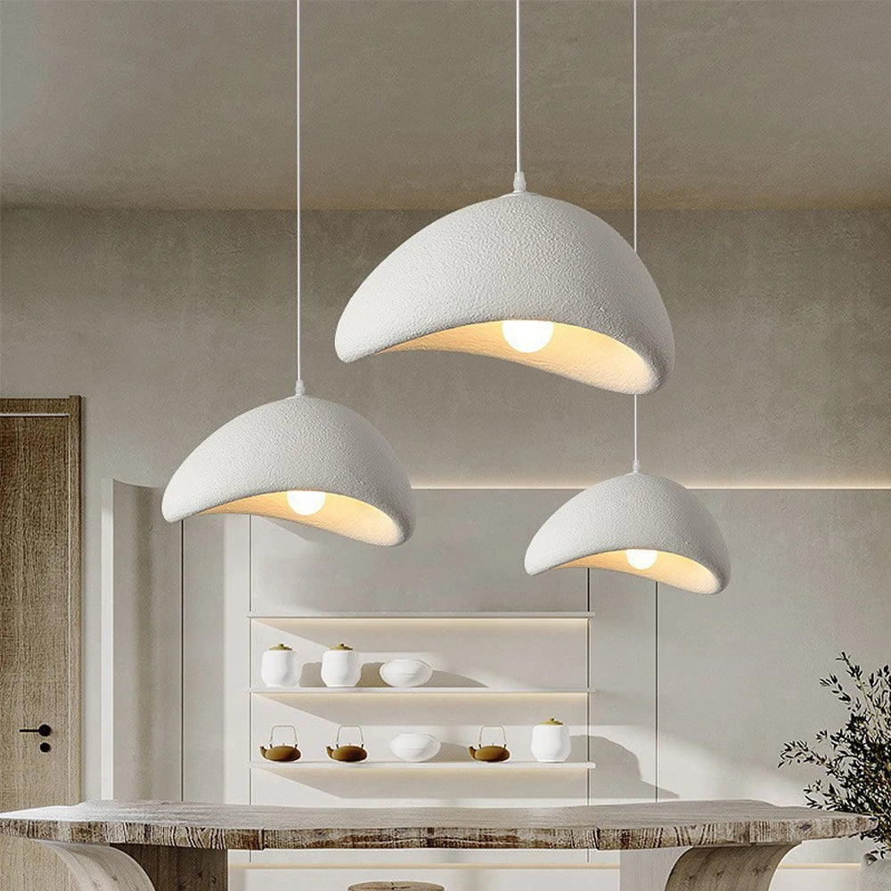 Japanese Wabi Sabi Chandelier Modern Minimalist Dining Living Room Pendant Light Shade Nordic Bedroom E27 Hanging Lamp Fixture