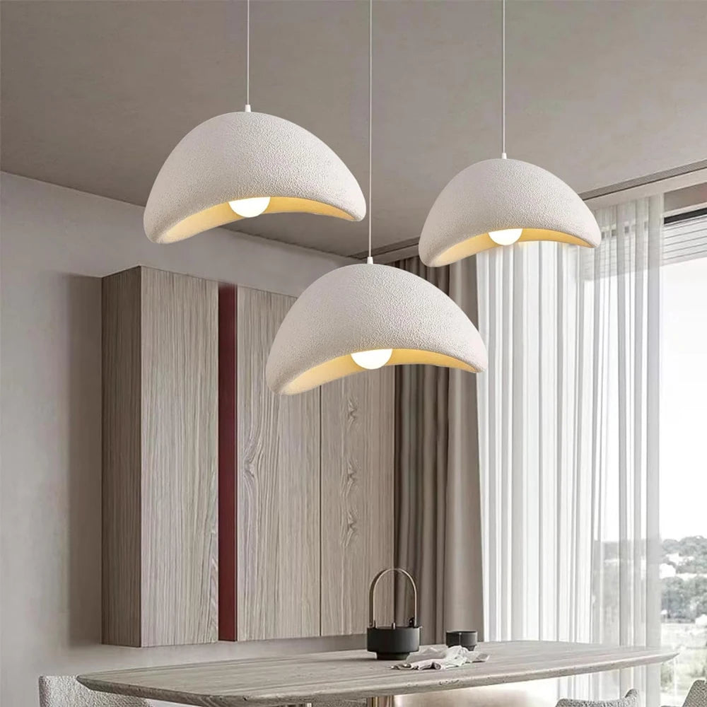 Japanese Wabi Sabi Chandelier Modern Minimalist Dining Living Room Pendant Light Shade Nordic Bedroom E27 Hanging Lamp Fixture