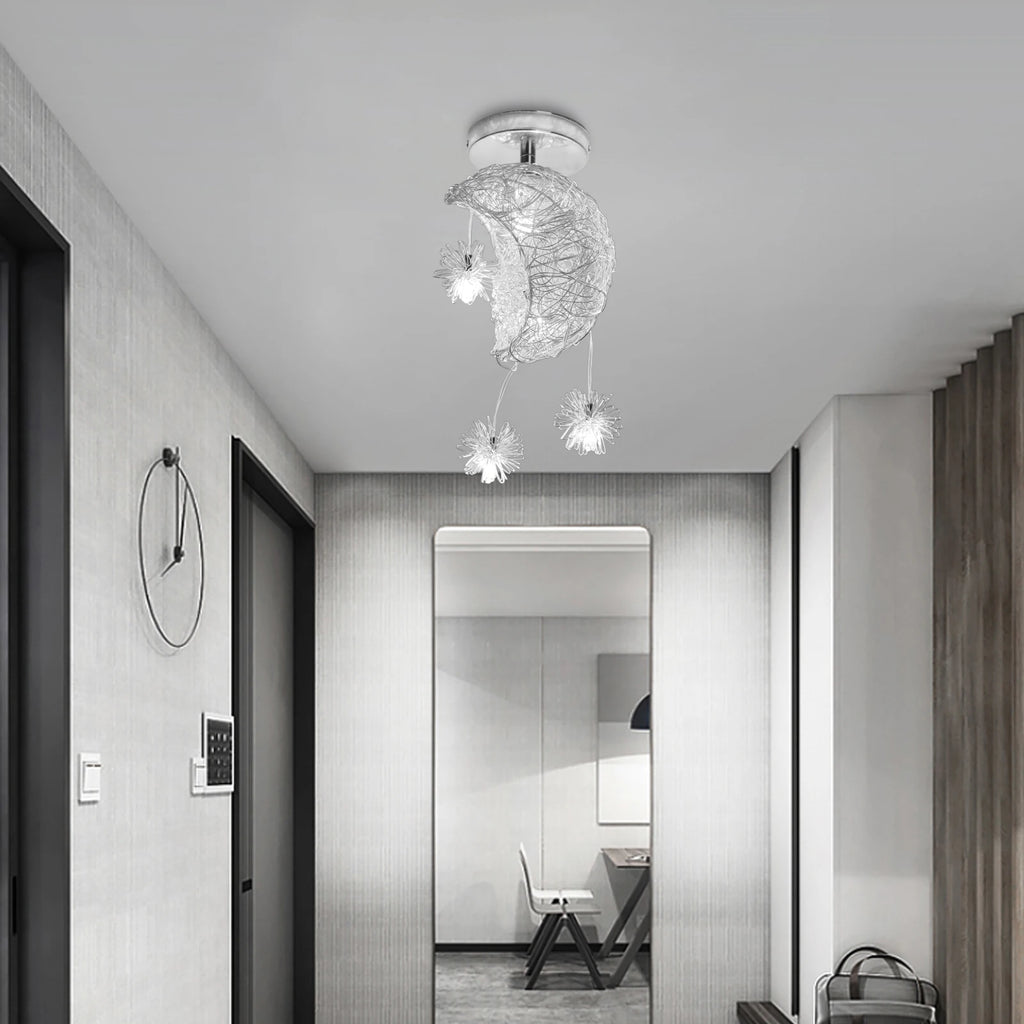 Modern Luxury Ceiling Light Moon Star Ceiling Chandelier Living Room Bedroom Ceiling Lamp Christmas Home Decor Fixture Lighting