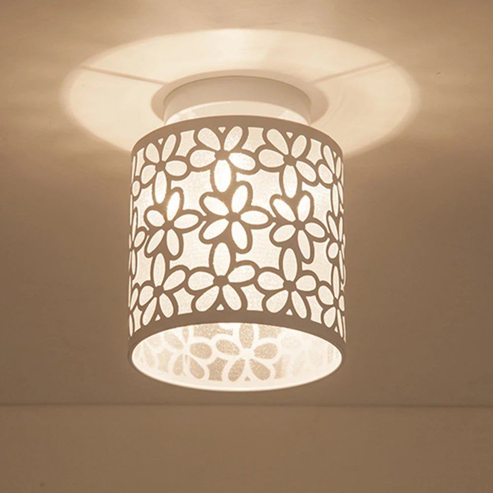 Modern Nordic Ceiling Light Flower Print Loft Ceiling Lamp Shade for Home Bedroom Living Room Kitchen Lighting Art Decor