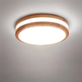 Nordic Led Ceiling Lamps Round Wooden Frame Ceiling Light for Living Room Bedroom Corridor Balcony Lustre LED Acrylic Panel Ligh